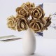 7Pcs Artificial Bouquet Glitter Foam Artificial Flowers Wedding Bridal Party Decor DIY Rose