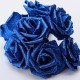 7Pcs Artificial Bouquet Glitter Foam Artificial Flowers Wedding Bridal Party Decor DIY Rose