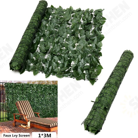 Green Outdoor Faux Plant Ivy Leaf Privacy Screen Fence Garden Yard Green Outdoor Faux Plant Ivy Leaf Privacy Screen Fence Garden Yard
