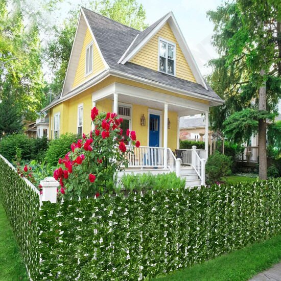 Green Outdoor Faux Plant Ivy Leaf Privacy Screen Fence Garden Yard Green Outdoor Faux Plant Ivy Leaf Privacy Screen Fence Garden Yard