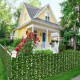 Green Outdoor Faux Plant Ivy Leaf Privacy Screen Fence Garden Yard