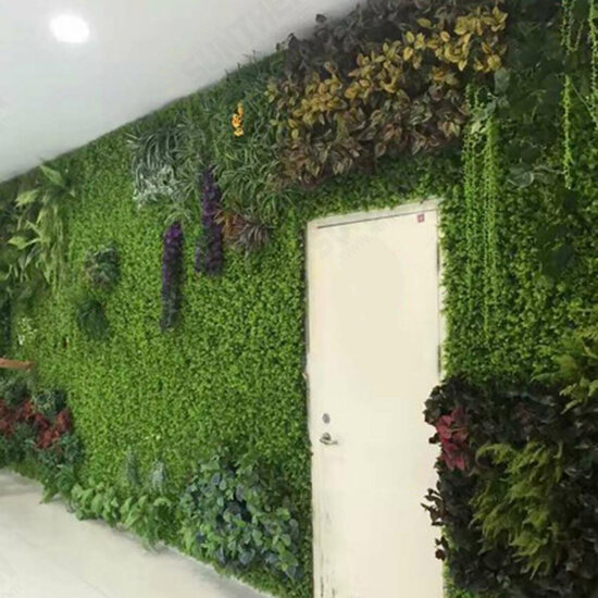 Green Plant Wall Background Wall Plastic Simulation Plant Lawn Wall