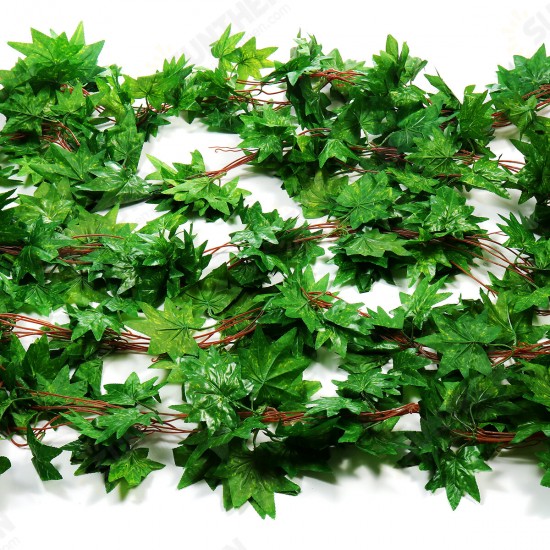 Green/Red Maple Leaf Artificial Vine Garland Foliage Plant Wedding Party Decor