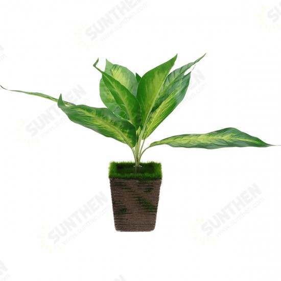 Lifelike Artificial Plants PseudoLeaf Palm Leaves Grass Pot Home Bush Wall Decorations