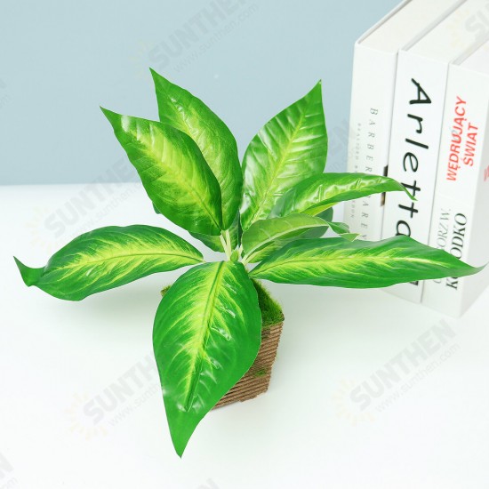 Lifelike Artificial Plants PseudoLeaf Palm Leaves Grass Pot Home Bush Wall Decorations