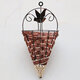 Rattan Hanging Wall Planter Plant Pot Basket Garden Flower Mounted Holder Cone