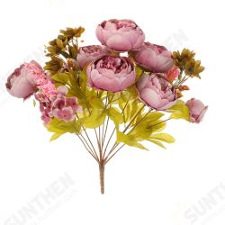 Silk Bouquet Peony Flower Artificial Bridal Home Wedding Decor Supplies Silk Bouquet Peony Flower Artificial Bridal Home Wedding Decor Supplies