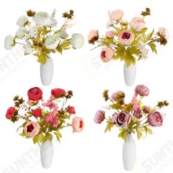 Silk Bouquet Peony Flower Artificial Bridal Home Wedding Decor Supplies Silk Bouquet Peony Flower Artificial Bridal Home Wedding Decor Supplies