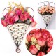 Silk Roses Hanging Baskets Artificial Flowers European Home Garden Decorative