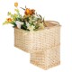 Willow Woven Basket Box Seagrass Storage Hamper Laundry Holder Home Organizer