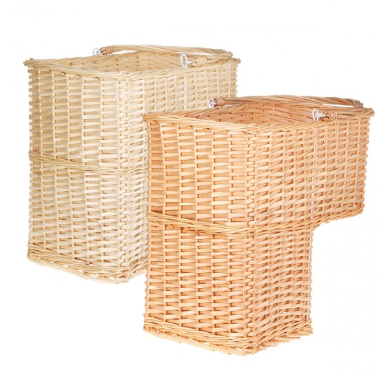 Willow Woven Basket Box Seagrass Storage Hamper Laundry Holder Home Organizer