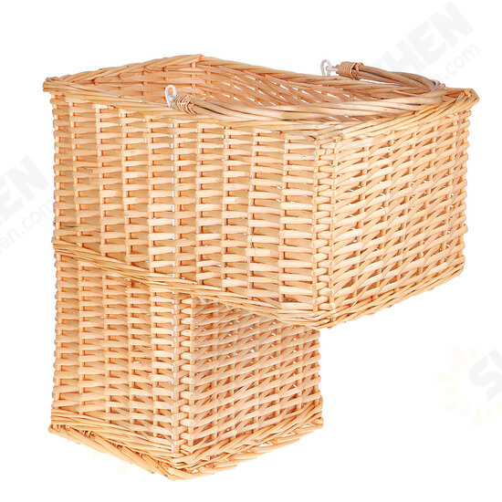 Willow Woven Basket Box Seagrass Storage Hamper Laundry Holder Home Organizer