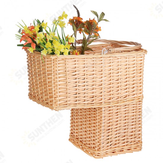 Willow Woven Basket Box Seagrass Storage Hamper Laundry Holder Home Organizer