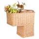 Willow Woven Basket Box Seagrass Storage Hamper Laundry Holder Home Organizer