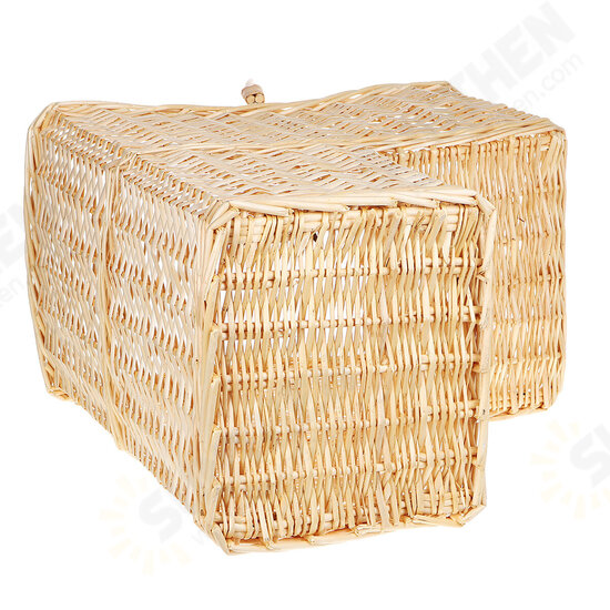 Willow Woven Basket Box Seagrass Storage Hamper Laundry Holder Home Organizer