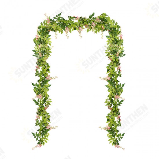 Wisteria Garland Artificial Flowers Bunch Wedding Home Hanging Ivy Decorations 2m