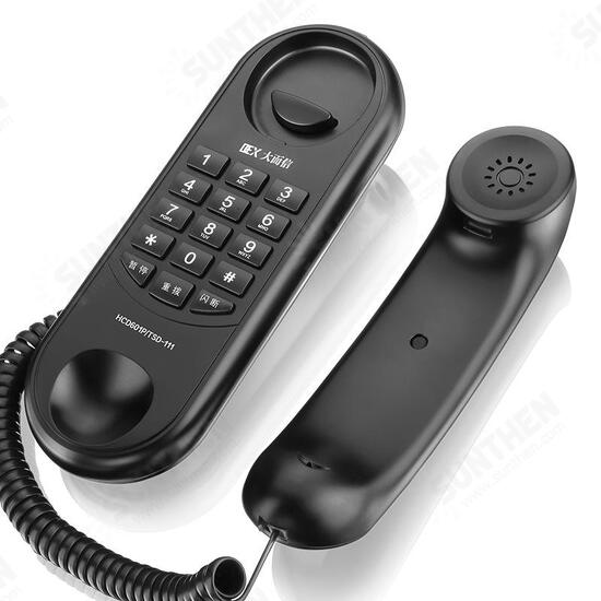 TCF-1000 Mini Desktop Corded Landline Phone Wall Mountable Fixed Telephone for Home Office Hotels