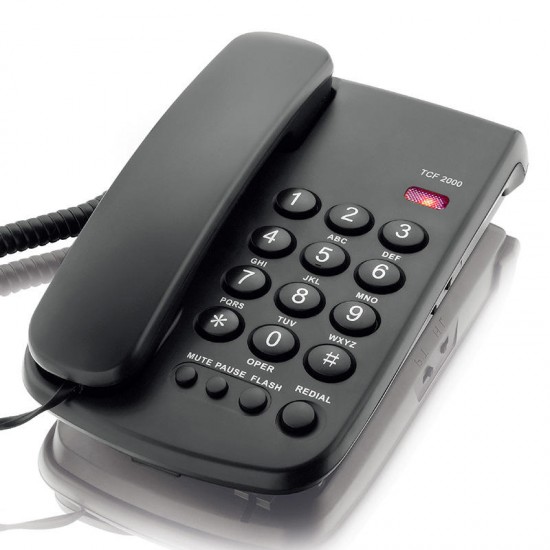 TCF-2000 Desktop Corded Landline Phone Fixed Telephone Mute/Pause/Flash/Redial for Home Office Hotels