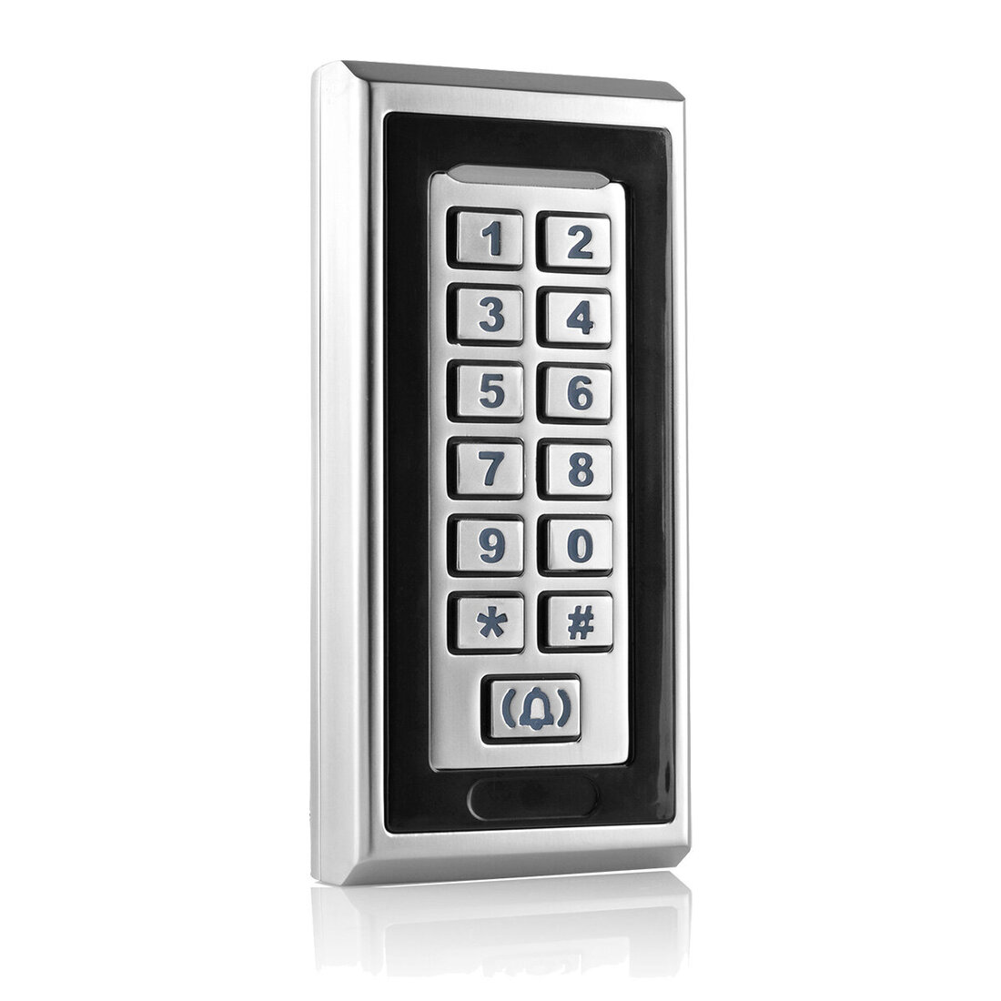 Passcode Access Control System ZK-FP870E Metal Touch Access Controller ID Card Password Access Control ...