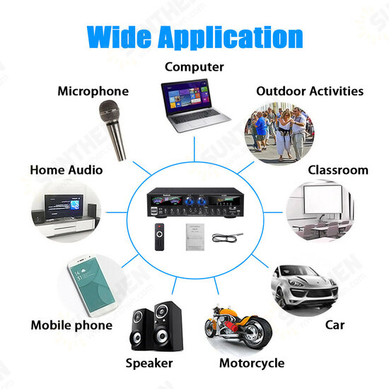 AV555BT bluetooth Amplifier Mini HIFI Digital bluetooth Audio Power Amplifier