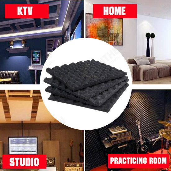 12PCS 30*30*2 cmSound-Absorbing Cotton Soundproof Foam Panels Noise Dampening Sponge