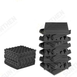 12Pcs 2x12x12 Inch Sound Foam Panels Acoustic Foam Tiles Wall Studio Soundproofing Panels Cinema Muffler Sponge Absorption Treatment Panel 12Pcs 2x12x12 Inch Sound Foam Panels Acoustic Foam Tiles Wall Studio Soundproofing Panels Cinema Muffler Sponge Absorption Treatment Panel