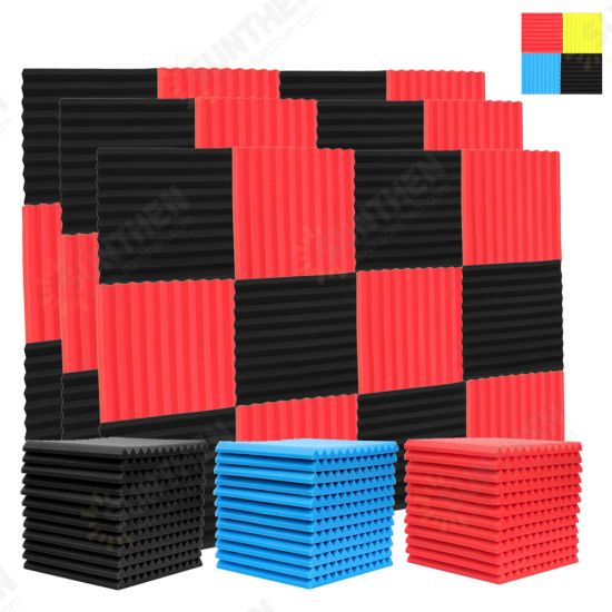 12pcs 30x30x2.5cm Acoustic Foam Soundproof Studio Foam Soundproofing Panels Cinema Muffler Sponge Absorption Treatment Panel for Walls Sound Absorbing