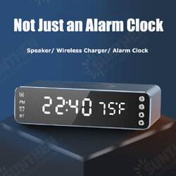15W 3-in-1 Portable Speaker bluetooth Speaker LED Display Alarm Clock Wireless Charger Wireless Speaker 15W 3-in-1 Portable Speaker bluetooth Speaker LED Display Alarm Clock Wireless Charger Wireless Speaker