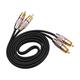 2RCA to 2RCA Male Plug Stereo Audio Video Cable for Karaoke DVD Speaker Amplifiers