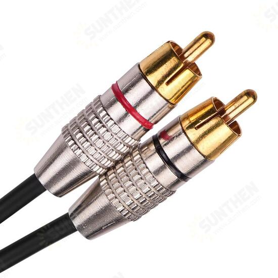 2RCA to 2RCA Male Plug Stereo Audio Video Cable for Karaoke DVD Speaker Amplifiers