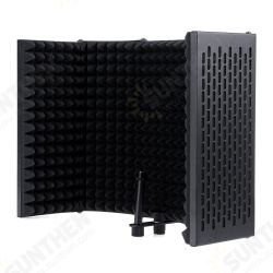 5 Panel Foldable Studio Microphone Isolation Shield Recording Sound Absorber Foam Panel Support Bracket 5 Panel Foldable Studio Microphone Isolation Shield Recording Sound Absorber Foam Panel Support Bracket