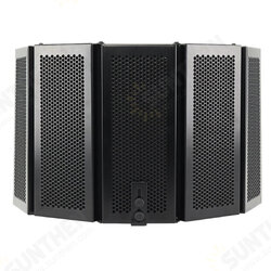 57.5 x 28cm Foldable Adjustable Studio Recording Microphone Isolator Sound Absorbing Foam Panel Mic Isolation Shield Stand Mount 57.5 x 28cm Foldable Adjustable Studio Recording Microphone Isolator Sound Absorbing Foam Panel Mic Isolation Shield Stand Mount