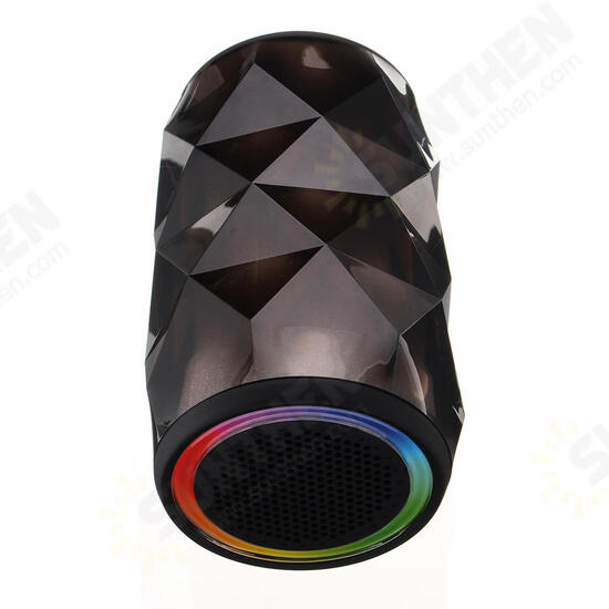 5W Wireless Crystal Vibe Smart LED bluetooth USB SD Mic Portable Stereo Speaker