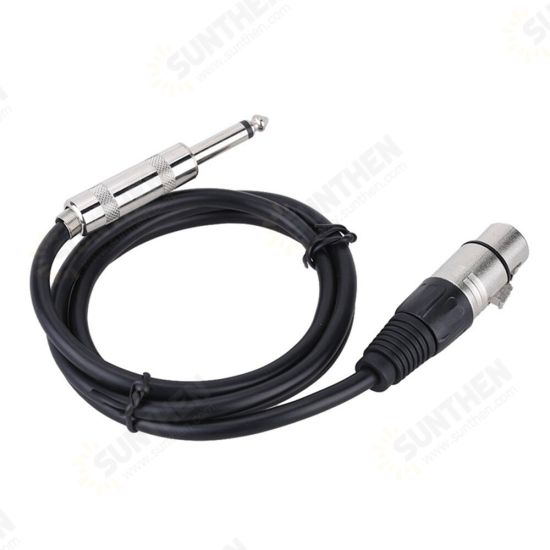 6.35mm Male to XLR Female Microphone Cable Audio Stereo Mic Cable Speaker Amplifier Mixer Line 1.5m 3m 5m 10m