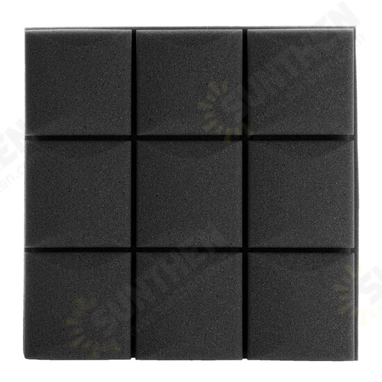 6Pcs 27x27x4 Acoustic Panels Tiles Studio Soundproofing Isolation Wedge Sponge Foam