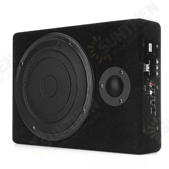 8inch 600W Car Under Seat Slim Amplifier Subwoofer Enclosure Bass HiFi Slim Speaker