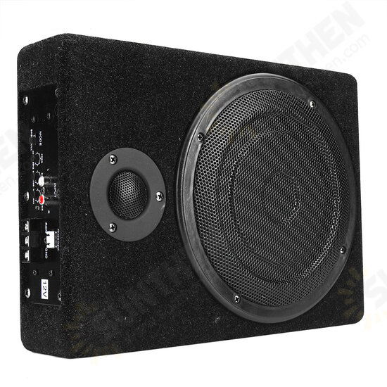 8inch 600W Car Under Seat Slim Amplifier Subwoofer Enclosure Bass HiFi Slim Speaker