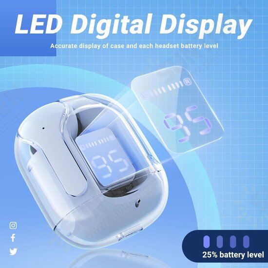T6 TWS Earphone Wireless bluetooth Earbuds LED Display AAC ENC HD Calls Low Latency Game Headphone with Mic cover T6 TWS Earphone Wireless bluetooth Earbuds LED Display AAC ENC HD Calls Low Latency Game Headphone with Mic cover