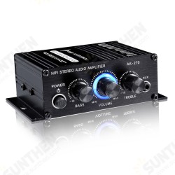 AK270 2 Channel 12V Audio Power Amplifier Low Distortion Support AUX Mini HIFI Power Amplifier AK270 2 Channel 12V Audio Power Amplifier Low Distortion Support AUX Mini HIFI Power Amplifier
