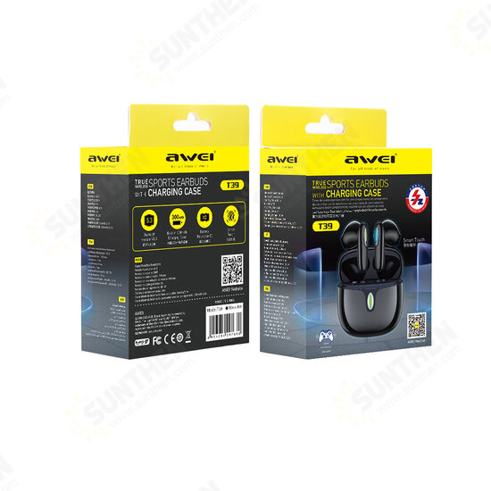 T39 TWS bluetooth 5.3 Earphone HiFi Stereo 300mAh Battery Touch Control Mini Semi-in-ear Sports Headphone with Mic T39 TWS bluetooth 5.3 Earphone HiFi Stereo 300mAh Battery Touch Control Mini Semi-in-ear Sports Headphone with Mic