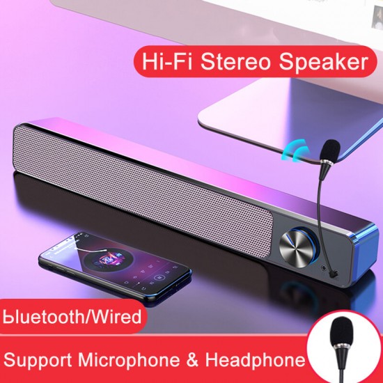 Amoi G18 bluetooth Speaker HIFI 4D Stereo Surround Sound Bass Subwoofer Dual Drivers Noise Reduction Soundbar Computer Speaker Home Theater