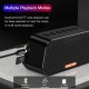 B118 bluetooth 5.0 Speaker Alarm Clock Multiple Play Modes LED Mirror Speaker with FM Function 360° Surround Stereo Sound Real-time Temperature Display 3600mAh Battery Life