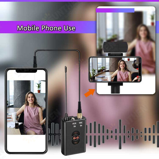 TF-105 Professional UHF Wireless Frquency Lavalier Microphone for Audio Vlog Recording Intervierw Teaching TF-105 Professional UHF Wireless Frquency Lavalier Microphone for Audio Vlog Recording Intervierw Teaching