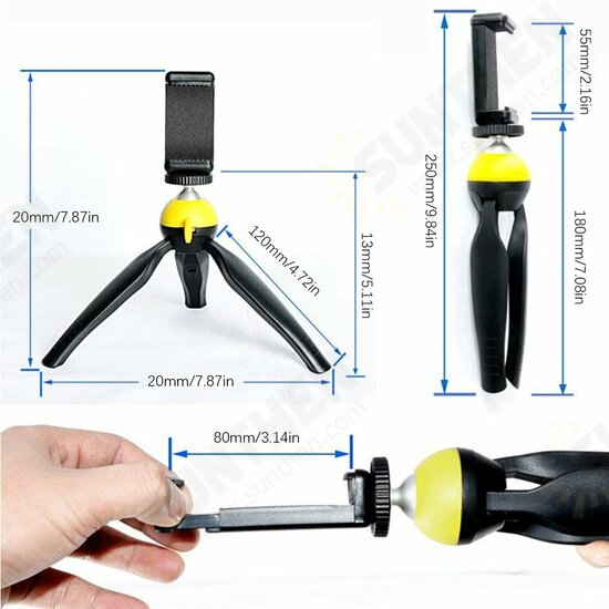 MS05 360 Rotation Mini Portable Youtube Live Streaming Desktop Camera Phone Stand Mount Tripod Selfie Sticks