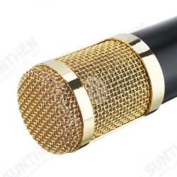 BM800 Condenser Microphone Kit Pro Studio Audio Recording Mic for Live Broadcast for Mobile Phone PC Computer with Stand Shock Mount BM800 Condenser Microphone Kit Pro Studio Audio Recording Mic for Live Broadcast for Mobile Phone PC Computer with Stand Shock Mount