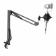 BM800 Live Sound Card Condenser Microphone Set Recording Mount Boom Stand Mic Kit for Live Broadcast