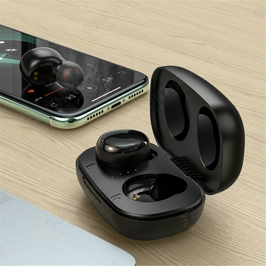 BE35 TWS Earbuds Wireless bluetooth V5.0 Headset Stereo Noise Reduction HD Caliling Smart Touch Sports Earphones with Mic with Charging Case