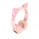 BO18 Wireless Gaming Headphone BT5.0 400mAh Battery Flashing LED Headphone with Cute Cat Ears