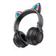 BO18 Wireless Gaming Headphone BT5.0 400mAh Battery Flashing LED Headphone with Cute Cat Ears