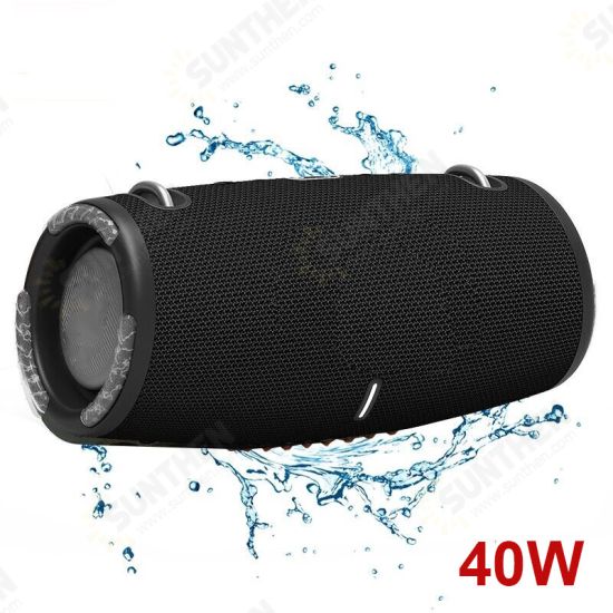 40W bluetooth Speakers Subwoofer TWS Wireless Portable Outdoor Waterproof Music Player SoundBox Column Support Audio TF Card FM